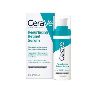 تیکت کالا سرم رتینول سراوی حاوی نیاسینامید و سرامید بازسازی کننده پوست CeraVe Resurfacing Retinol Serum with Ceramides Niacinamide for Blemish Prone Skin 30ml